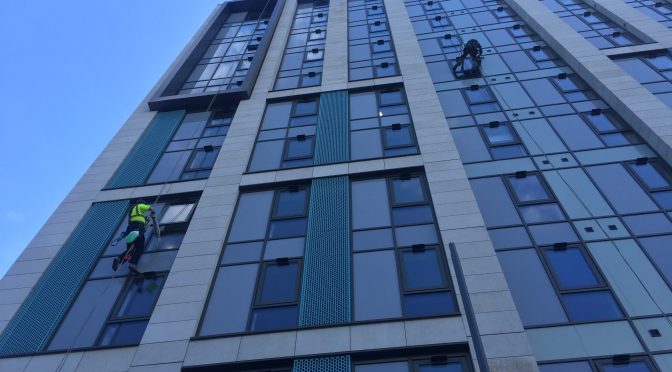Abseil Builders Clean Byrom Place Liverpool